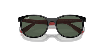 Ray-Ban Junior RJ9079S Black On Red/Dark Green #colour_black-on-red-dark-green