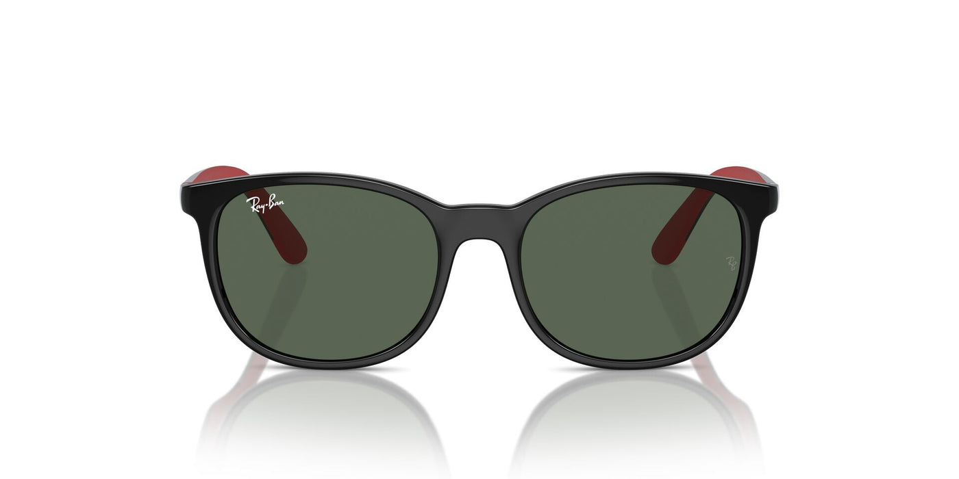 Ray-Ban Junior RJ9079S Black On Red/Dark Green #colour_black-on-red-dark-green