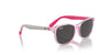 Ray-Ban Junior RJ9079S Transparent Pink/Dark Grey #colour_transparent-pink-dark-grey