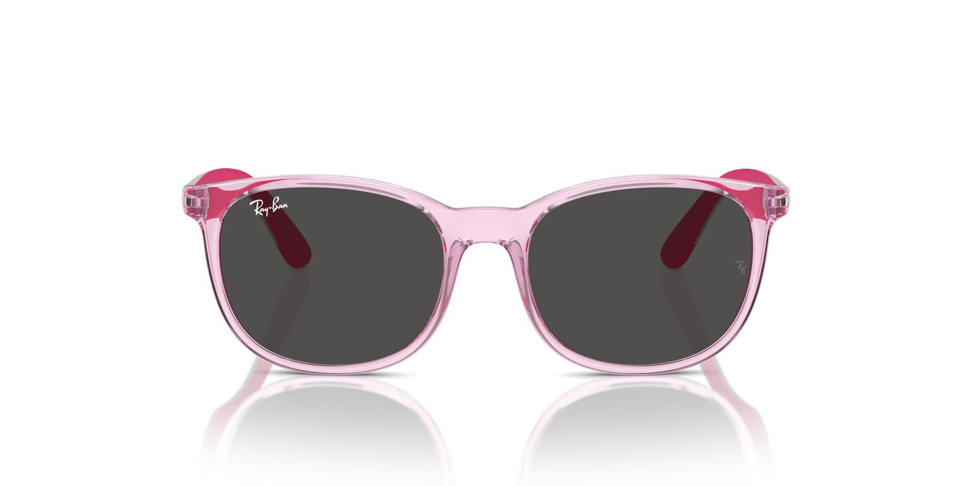 Ray-Ban Junior RJ9079S Transparent Pink/Dark Grey #colour_transparent-pink-dark-grey