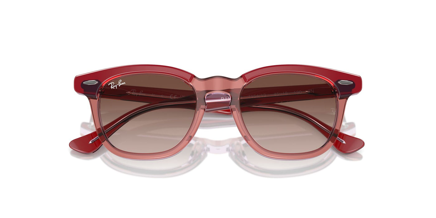 Ray-Ban Junior RJ9098S Top Red Orange Light Purple/Brown #colour_top-red-orange-light-purple-brown