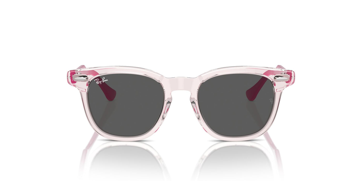 Ray-Ban Junior RJ9098S Transparent Pink/Dark Grey #colour_transparent-pink-dark-grey