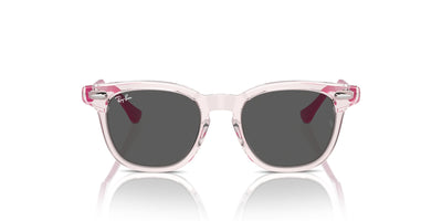 Ray-Ban Junior RJ9098S Transparent Pink/Dark Grey #colour_transparent-pink-dark-grey