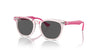 Ray-Ban Junior RJ9098S Transparent Pink/Dark Grey #colour_transparent-pink-dark-grey