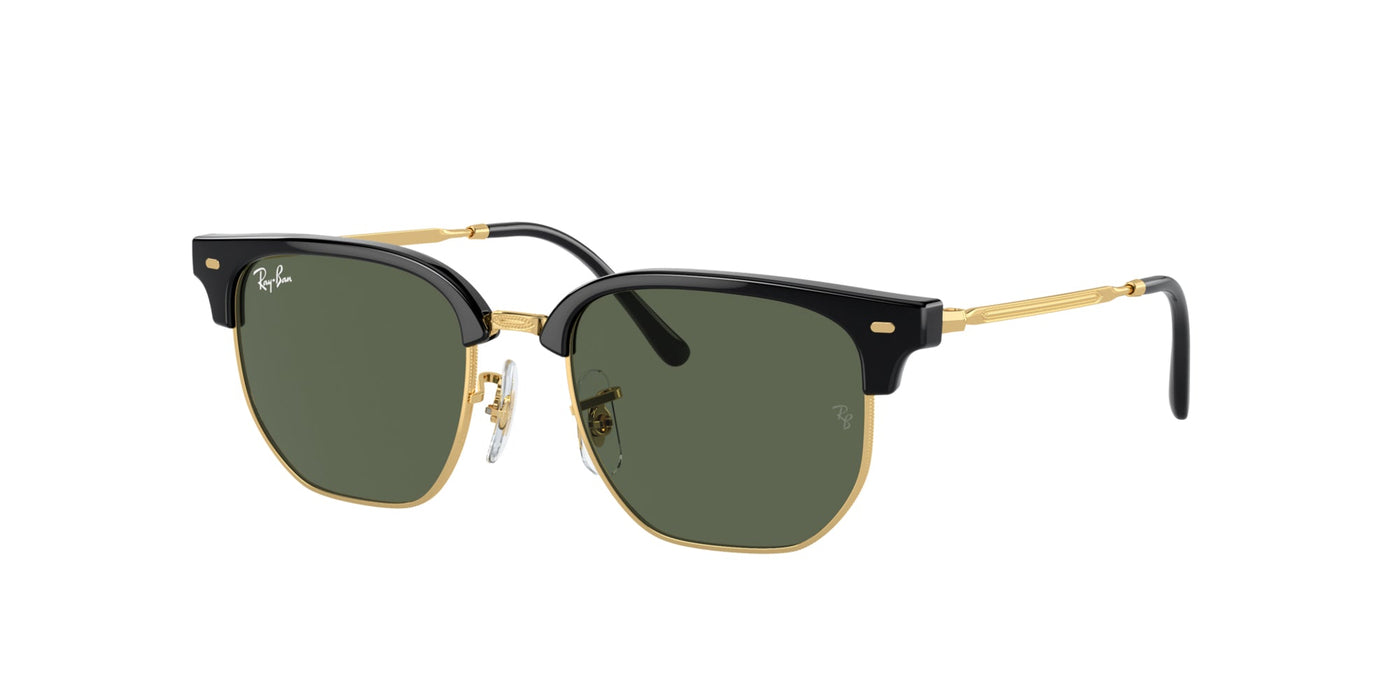 Ray-Ban Junior New Clubmaster RJ9116S Black On Gold/Dark Green #colour_black-on-gold-dark-green