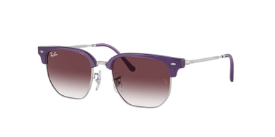 Ray-Ban Junior New Clubmaster RJ9116S Opal Violet On Silver/Grey/Violet #colour_opal-violet-on-silver-grey-violet