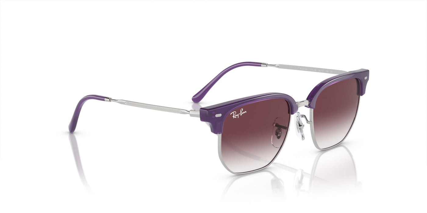 Ray-Ban Junior New Clubmaster RJ9116S Opal Violet On Silver/Grey/Violet #colour_opal-violet-on-silver-grey-violet