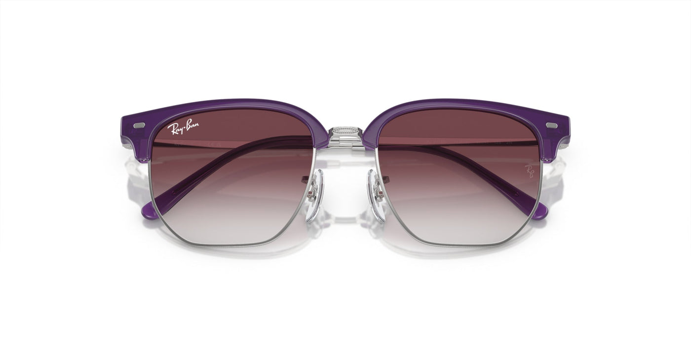 Ray-Ban Junior New Clubmaster RJ9116S Opal Violet On Silver/Grey/Violet #colour_opal-violet-on-silver-grey-violet