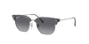 Ray-Ban Junior New Clubmaster RJ9116S Opal Blue On Silver/Grey Polarised #colour_opal-blue-on-silver-grey-polarised