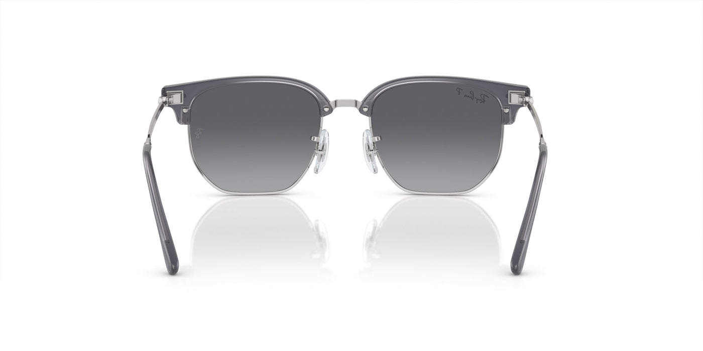 Ray-Ban Junior New Clubmaster RJ9116S Opal Blue On Silver/Grey Polarised #colour_opal-blue-on-silver-grey-polarised