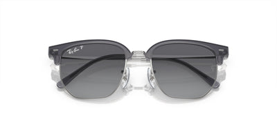 Ray-Ban Junior New Clubmaster RJ9116S Opal Blue On Silver/Grey Polarised #colour_opal-blue-on-silver-grey-polarised