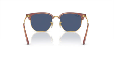 Ray-Ban Junior New Clubmaster RJ9116S Opal Pink On Gold/Dark Blue #colour_opal-pink-on-gold-dark-blue