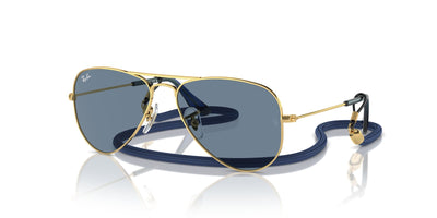 Ray-Ban Junior RJ9506S Gold/Light Blue Mirror #colour_gold-light-blue-mirror