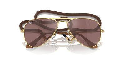 Ray-Ban Junior RJ9506S Gold/Brown Silver Mirror #colour_gold-brown-silver-mirror