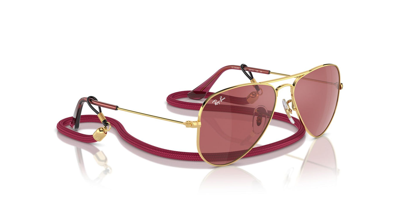 Ray-Ban Junior RJ9506S Gold/Red Hiper 8 Mirror #colour_gold-red-hiper-8-mirror