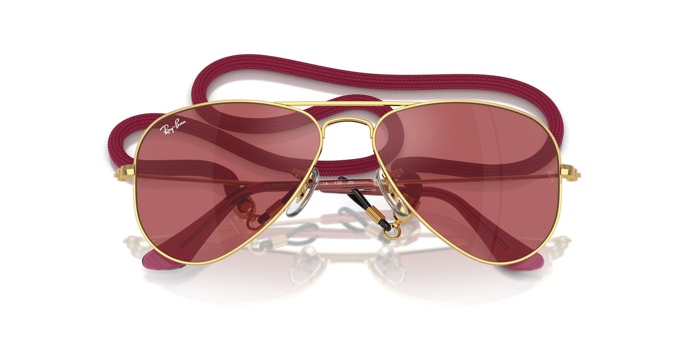 Ray-Ban Junior RJ9506S Gold/Red Hiper 8 Mirror #colour_gold-red-hiper-8-mirror