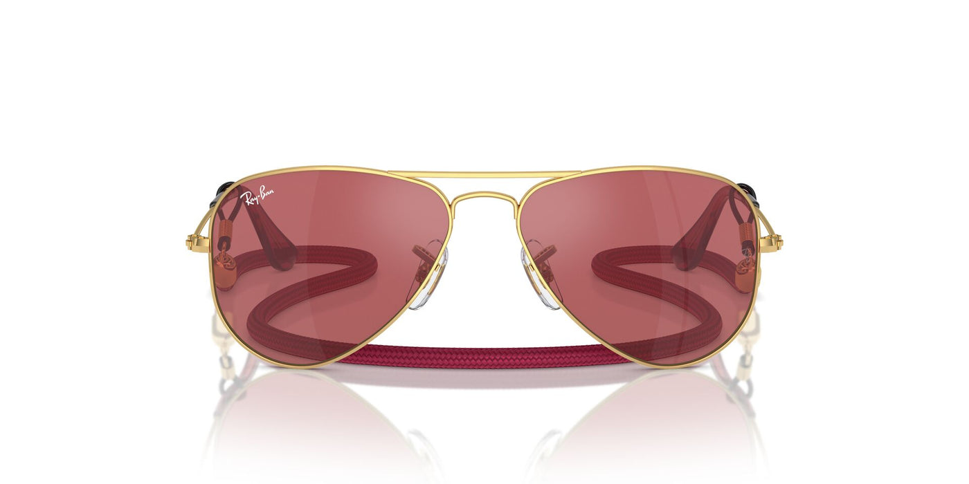 Ray-Ban Junior RJ9506S Gold/Red Hiper 8 Mirror #colour_gold-red-hiper-8-mirror