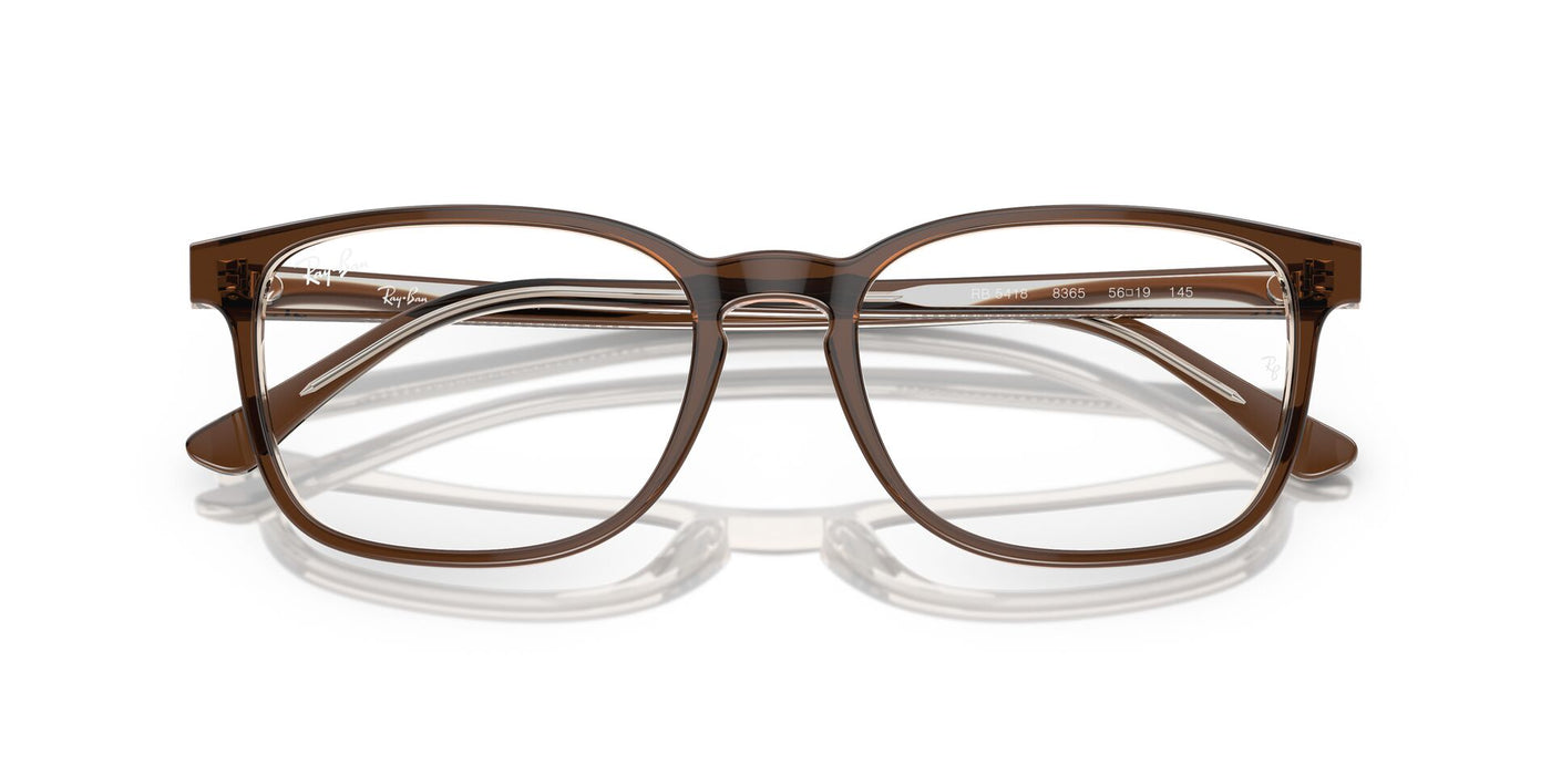 Ray-Ban RB5418 Brown On Transparent Light Brown #colour_brown-on-transparent-light-brown