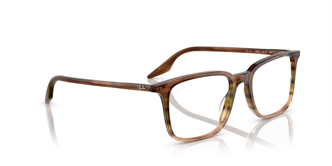 Ray-Ban RB5421 Striped Brown-Green #colour_striped-brown-green