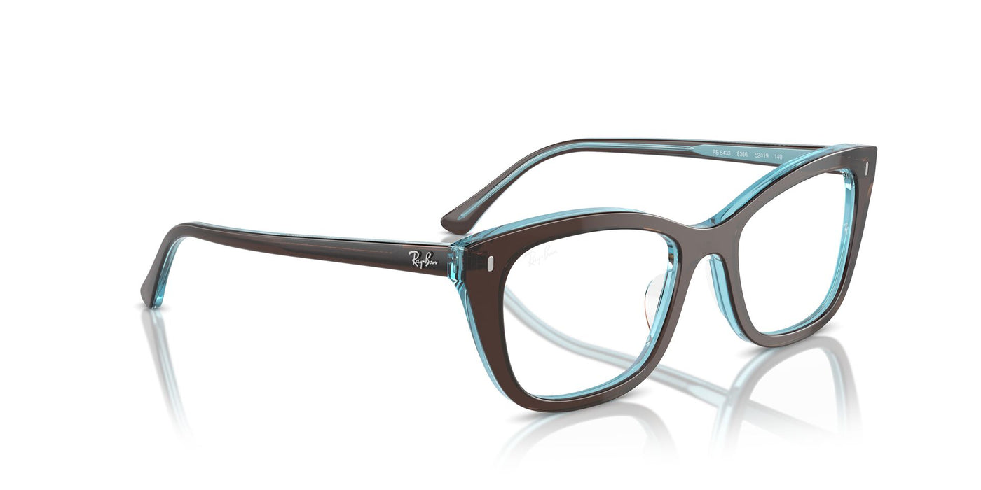 Ray-Ban RB5433 Brown On Transparent Blue #colour_brown-on-transparent-blue