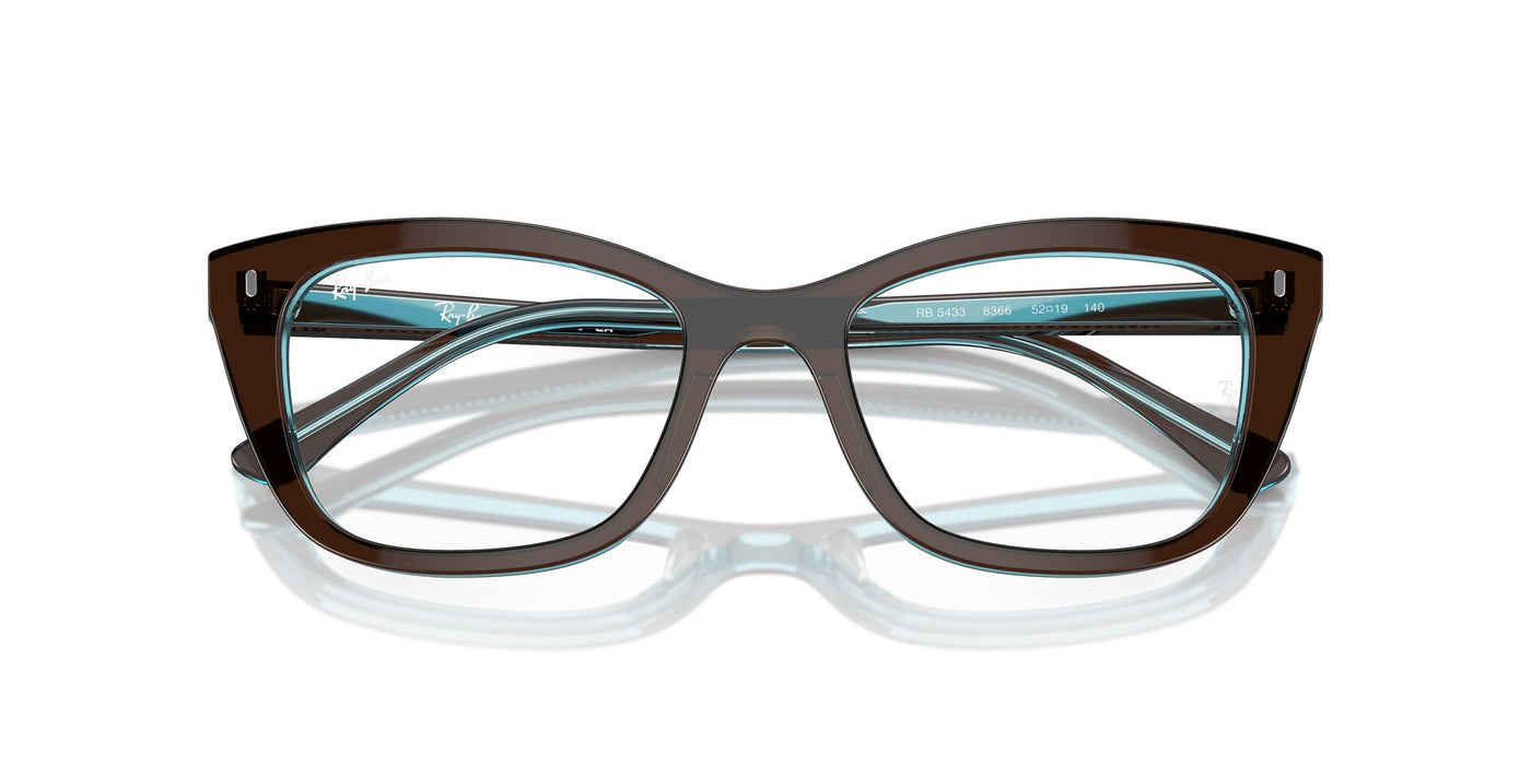 Ray-Ban RB5433 Brown On Transparent Blue #colour_brown-on-transparent-blue