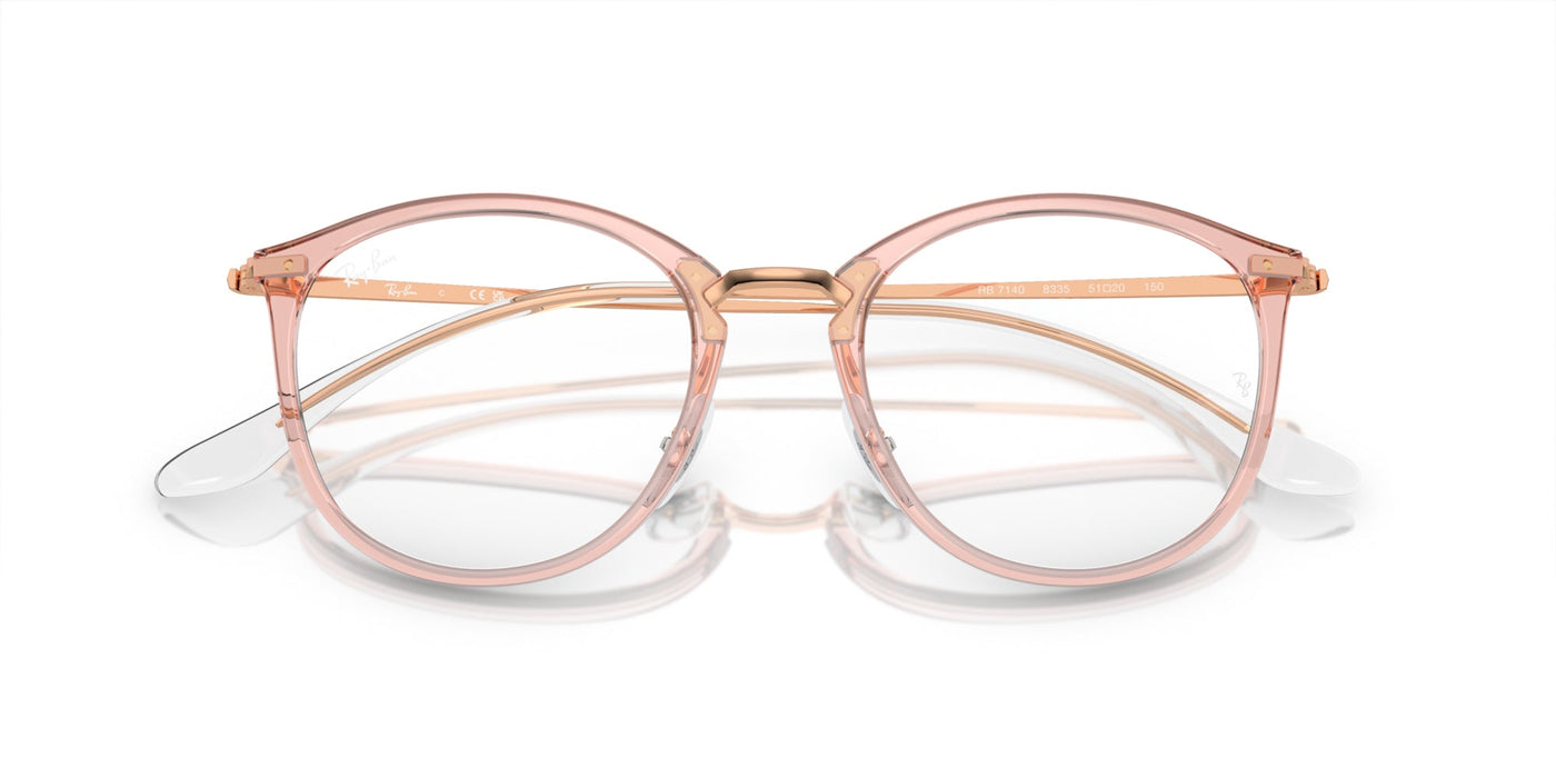 Ray-Ban RB7140 Transparent Pink #colour_transparent-pink