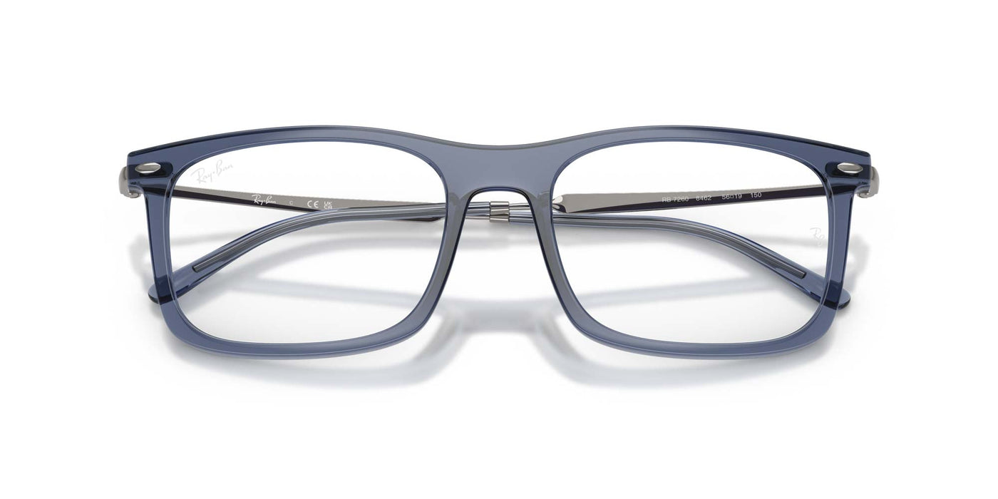 Ray-Ban RB7260 Transparent Blue #colour_transparent-blue