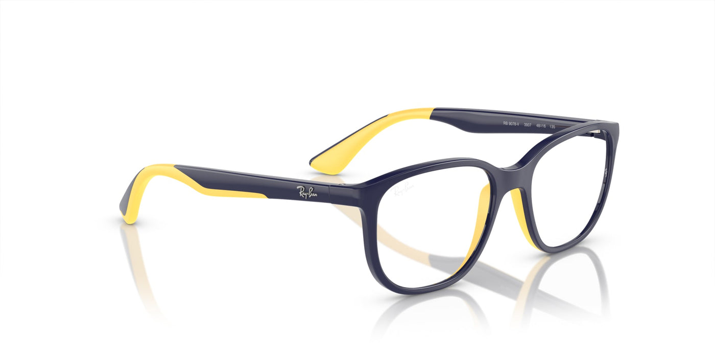 Ray-Ban Junior RB9078V Dark Blue On Yellow #colour_dark-blue-on-yellow