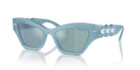 Swarovski SK6021 Milky Light Blue/Blue White Mirror #colour_milky-light-blue-blue-white-mirror