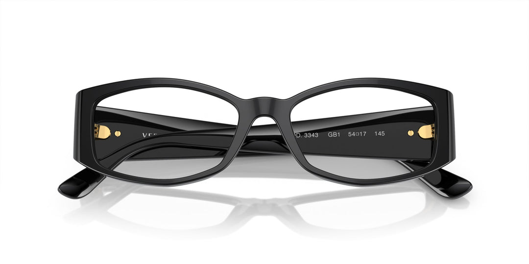 NEW VERSACE EYEGLASSES BLACK WOMEN EYEWEAR VE3343F GB1 VERSACE ?️ New Versace VE3343F GB1 Eyeglasses - Black Frame main image 3