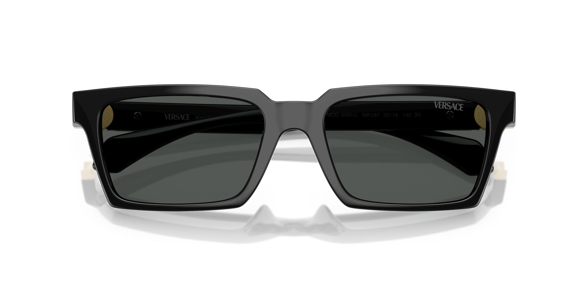現行　ヴェルサーチ サングラス MOD 4490-U ブラック メデューサ Versace VE4490U Square Sunglasses | Fashion Eyewear US