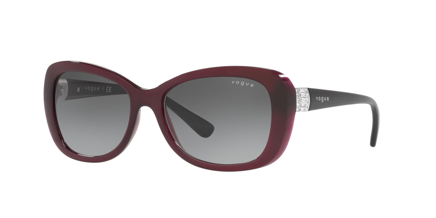 Vogue Eyewear VO2943SB Transparent Dark Cherry/Grey Gradient #colour_transparent-dark-cherry-grey-gradient