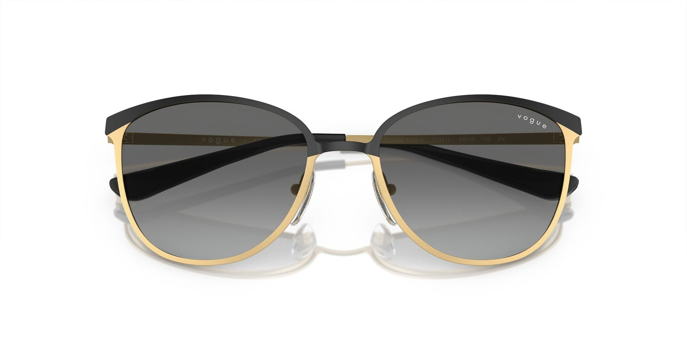 Vogue Eyewear VO4002S Top Matte Black/Brushed Gold/Grey Gradient #colour_top-matte-black-brushed-gold-grey-gradient