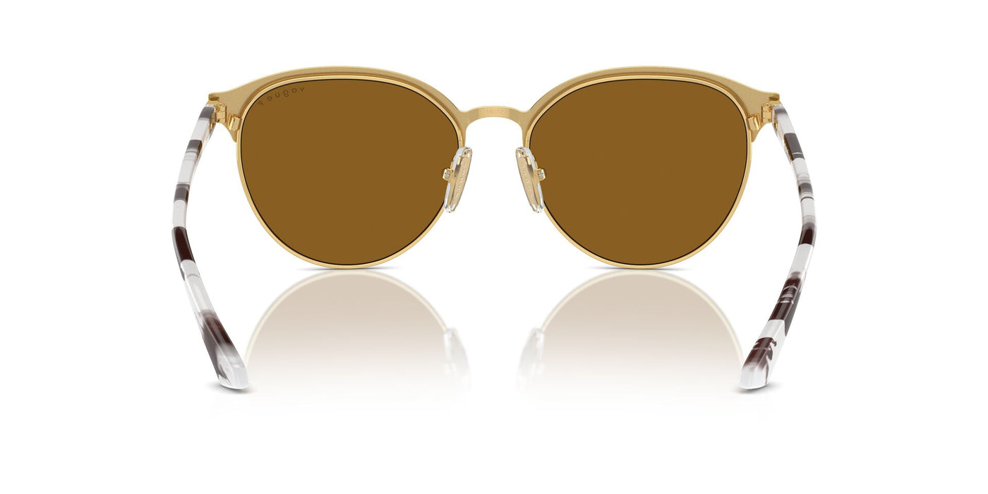 Vogue Eyewear VO4303S Top Matt Beige/Gold/Dark Brown Polarised #colour_top-matt-beige-gold-dark-brown-polarised