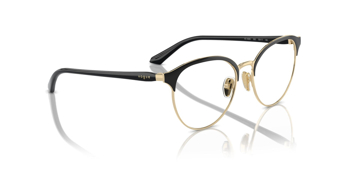 Vogue Eyewear VO4305 Top Black-Pale Gold #colour_top-black-pale-gold