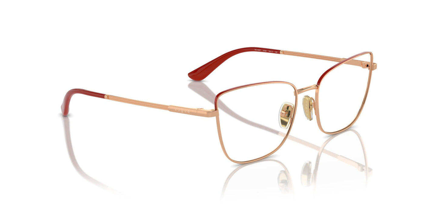 Vogue Eyewear VO4307 Rose Gold-Top Red #colour_rose-gold-top-red