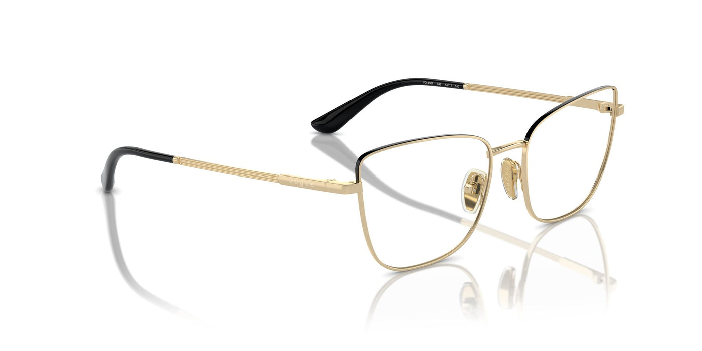 Vogue Eyewear VO4307 Pale Gold-Top Black #colour_pale-gold-top-black