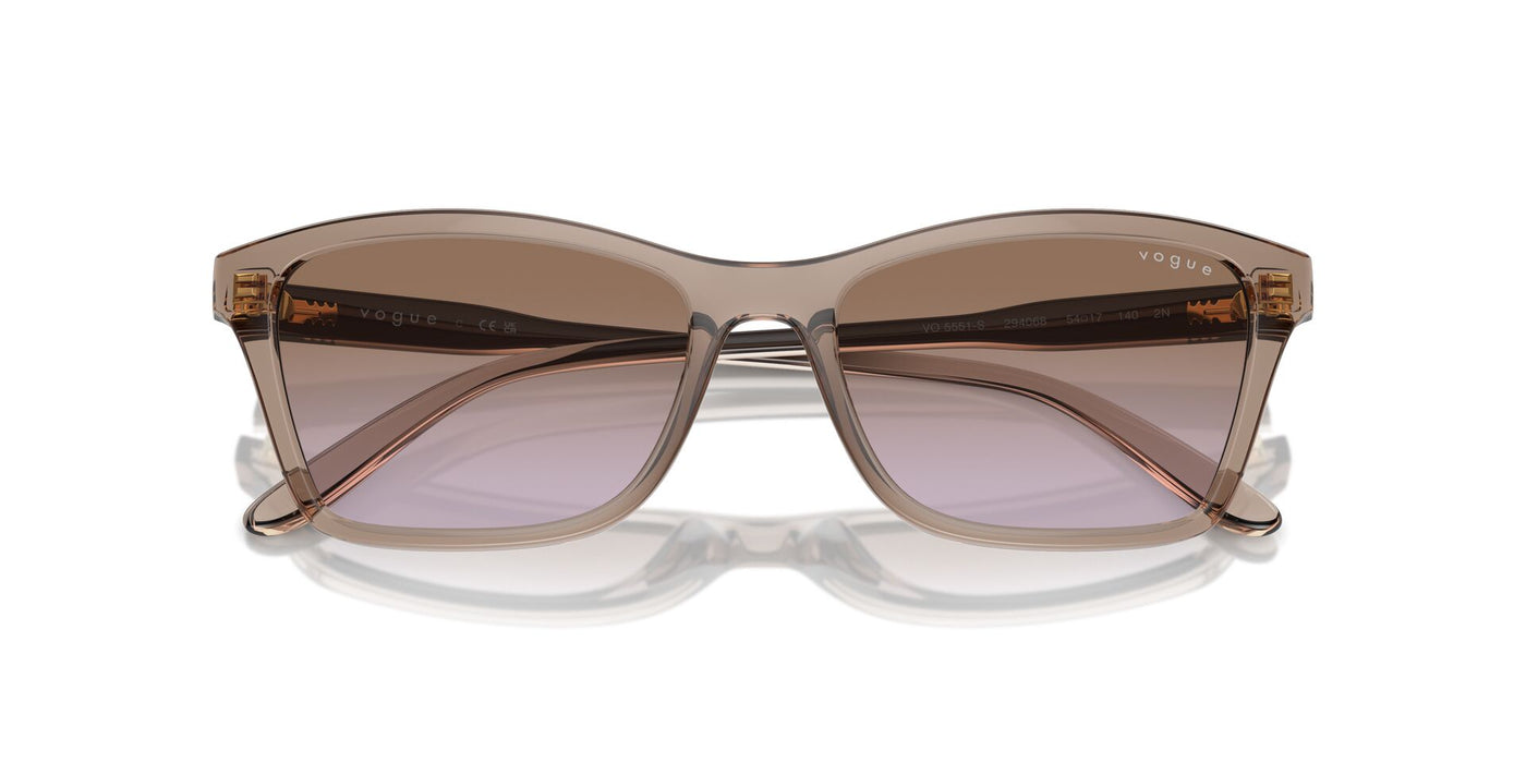 Vogue Eyewear VO5551S Transparent Brown/Violet Brown Gradient #colour_transparent-brown-violet-brown-gradient