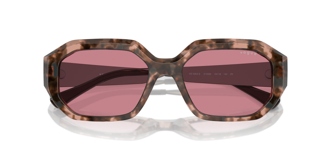 Vogue Eyewear VO5554S Rose Tortoise/Dark Violet #colour_rose-tortoise-dark-violet