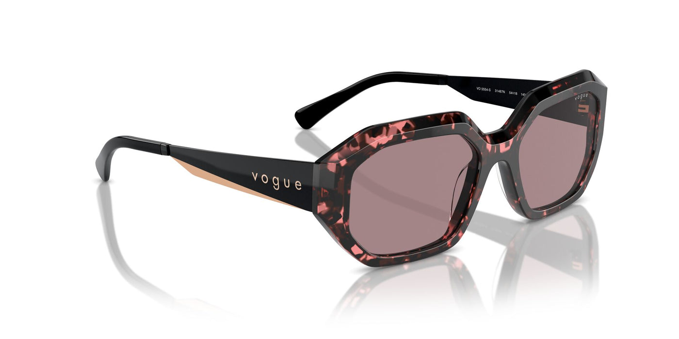 Vogue Eyewear VO5554S Red Tortoise/Light Purple Brown #colour_red-tortoise-light-purple-brown