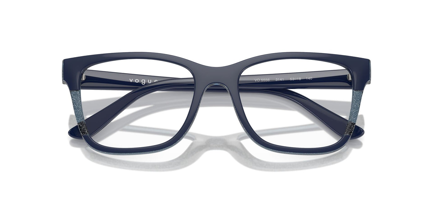 Vogue Eyewear VO5556 Blue-Transparent Blue Glitter #colour_blue-transparent-blue-glitter