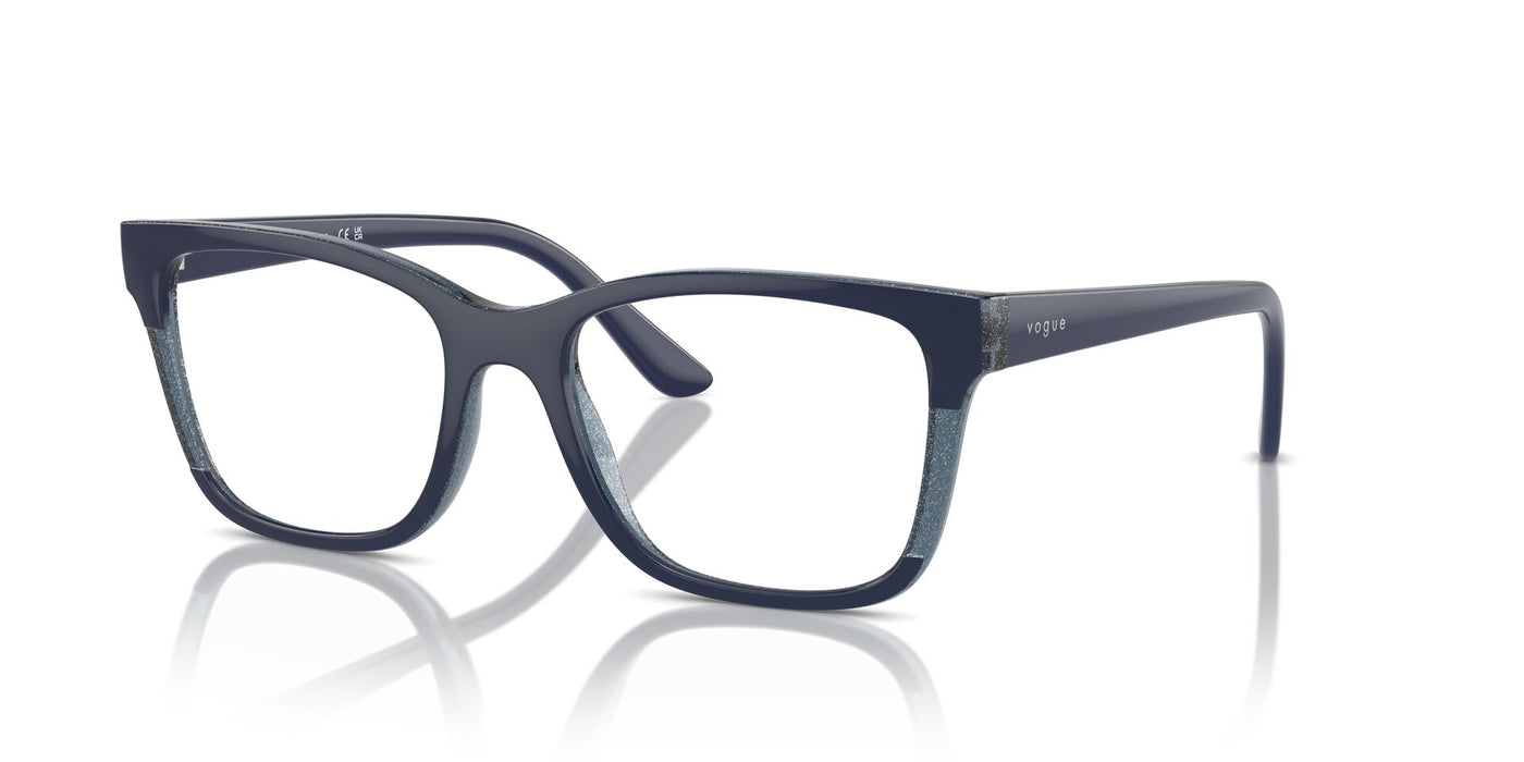 Vogue Eyewear VO5556 Blue-Transparent Blue Glitter #colour_blue-transparent-blue-glitter