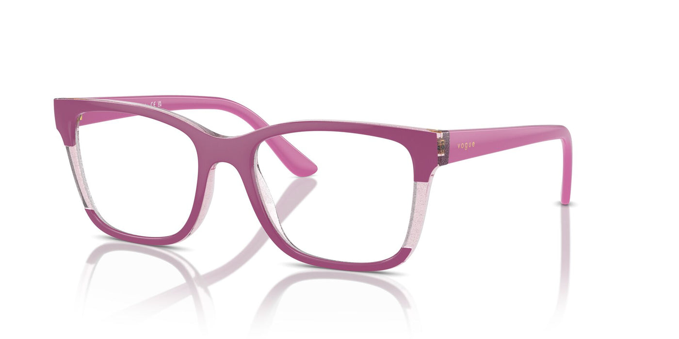 Vogue Eyewear VO5556 Fuchsia-Transparent Pink Glitter #colour_fuchsia-transparent-pink-glitter