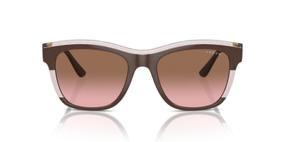 Vogue Eyewear VO5557S Brown/Transparent Rose Glitter/Pink Brown Gradient #colour_brown-transparent-rose-glitter-pink-brown-gradient