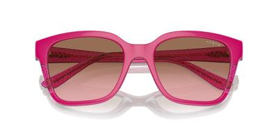 Vogue Eyewear VO5558S Cherry/Transparent Fuchsia Glitter/Pink Brown Gradient #colour_cherry-transparent-fuchsia-glitter-pink-brown-gradient