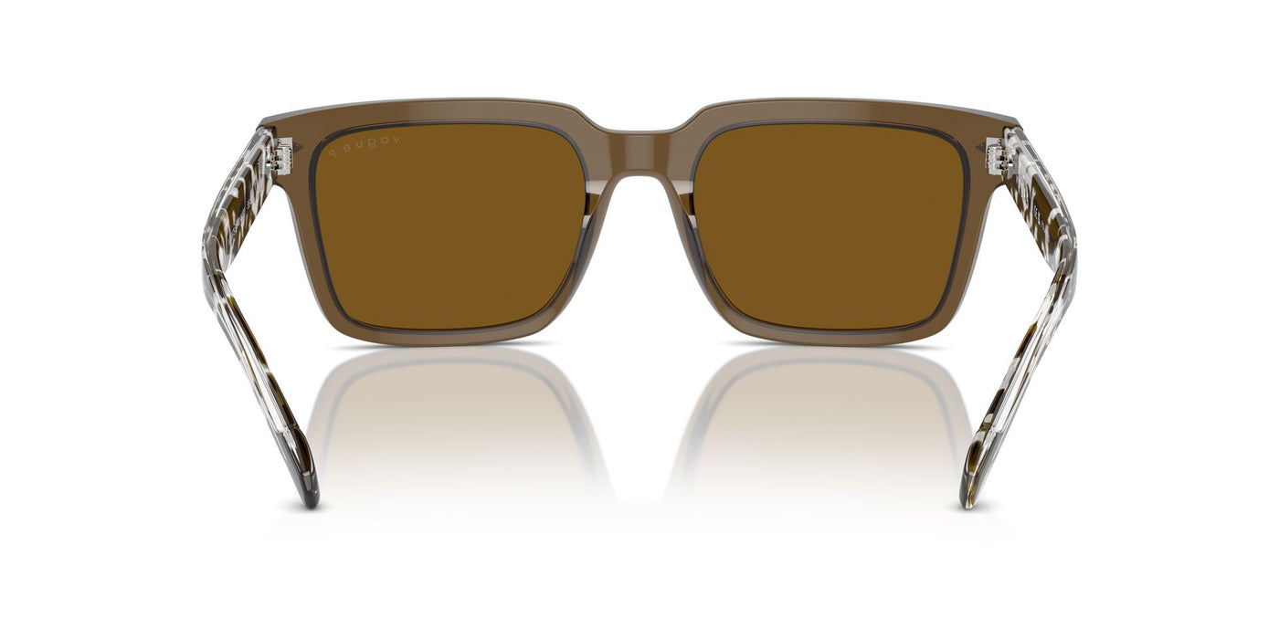 Vogue Eyewear VO5573S Transparent Olive Green/Dark Brown Polarised #colour_transparent-olive-green-dark-brown-polarised