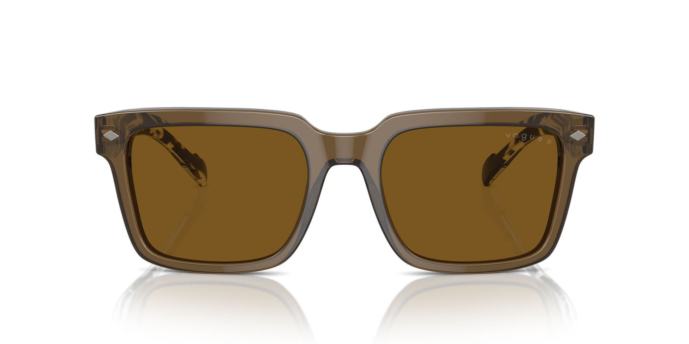 Vogue Eyewear VO5573S Transparent Olive Green/Dark Brown Polarised #colour_transparent-olive-green-dark-brown-polarised