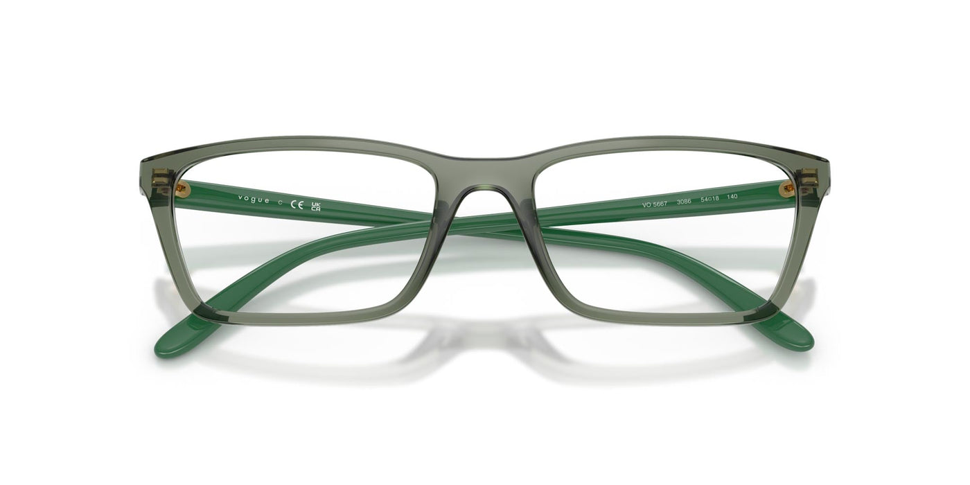 Vogue Eyewear VO5667 Transparent Mallard Green #colour_transparent-mallard-green