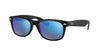 Ray-Ban New Wayfarer RB2132 Black/Blue Mirror #colour_black-blue-mirror