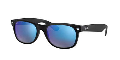 Ray-Ban New Wayfarer RB2132 Black/Blue Mirror #colour_black-blue-mirror